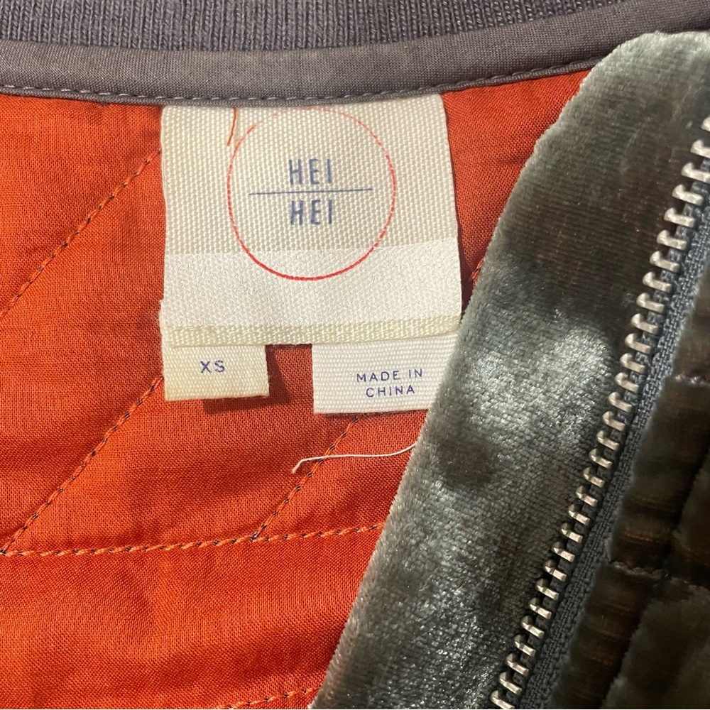 ANTHROPOLIGIE Hei Hei Velvet quilted jacket Sz XS - Picture 12 of 13
